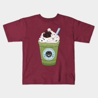 Sharkbucks Frappucino // Matcha Green Sea Turtle Frappe Kids T-Shirt